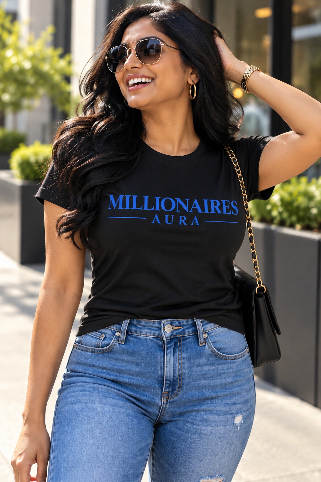 MILLIONAIRES AURA-SIGNATURE BLACK TEES