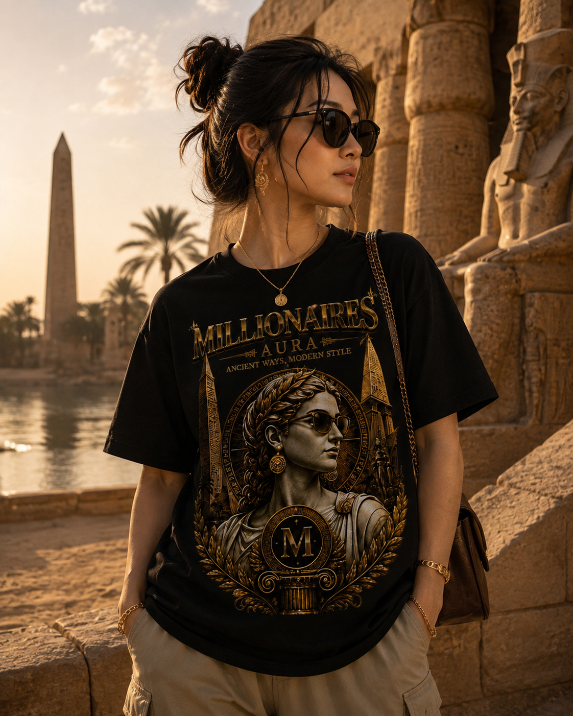 MILLIONAIRES AURA ANCIENT BLACK TEES