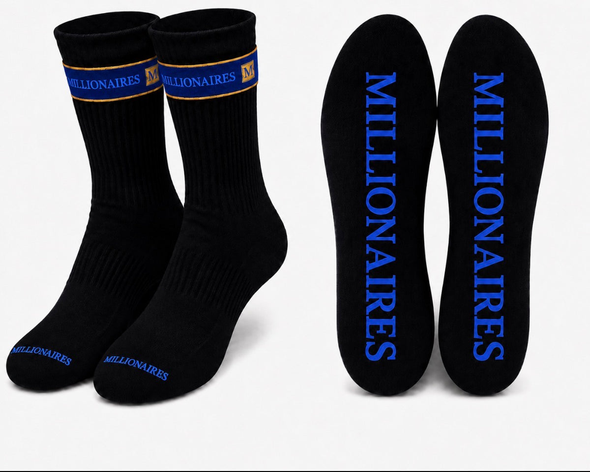 MILLIONAIRES AURA SIGNATURE BLACK SOCKS