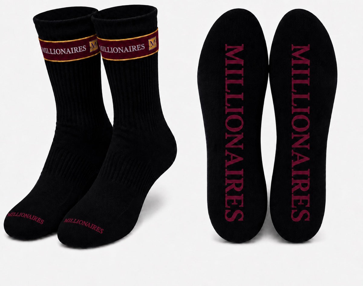 MILLIONAIRES AURA SIGNATURE BLACK SOCKS