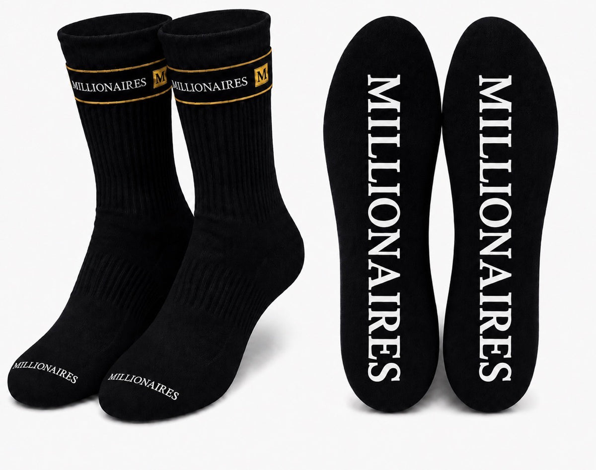 MILLIONAIRES AURA SIGNATURE BLACK SOCKS